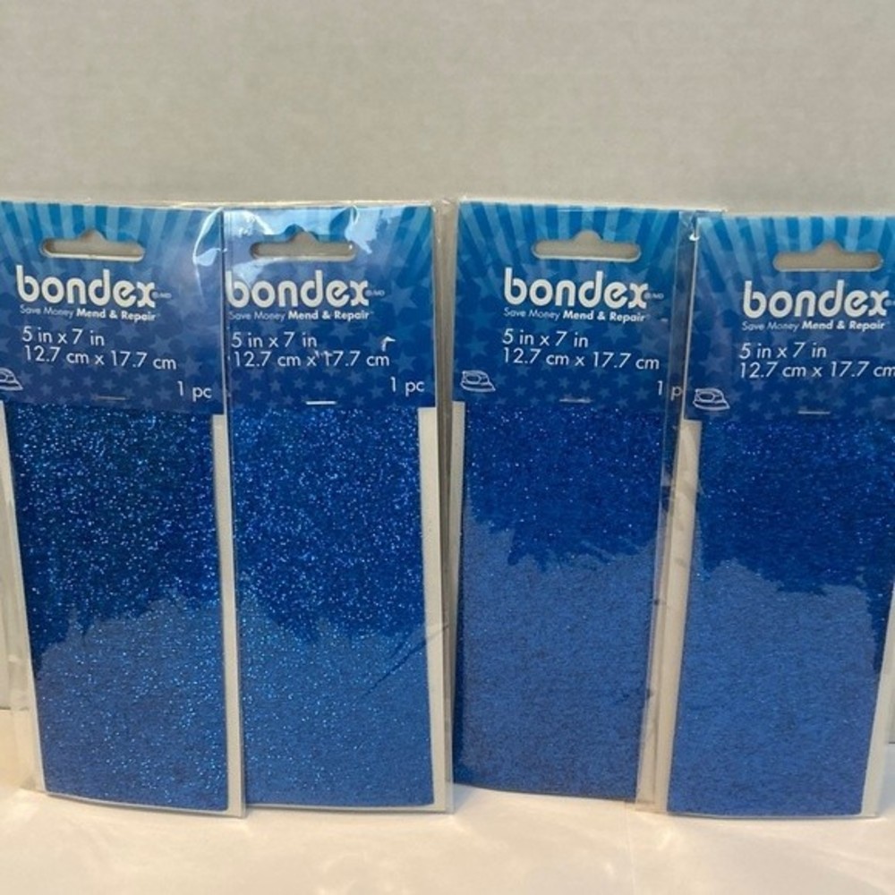 Bondex Glitter Patches Blue 4 Pack No Sew Iron On Patches Crafts Clothing Design